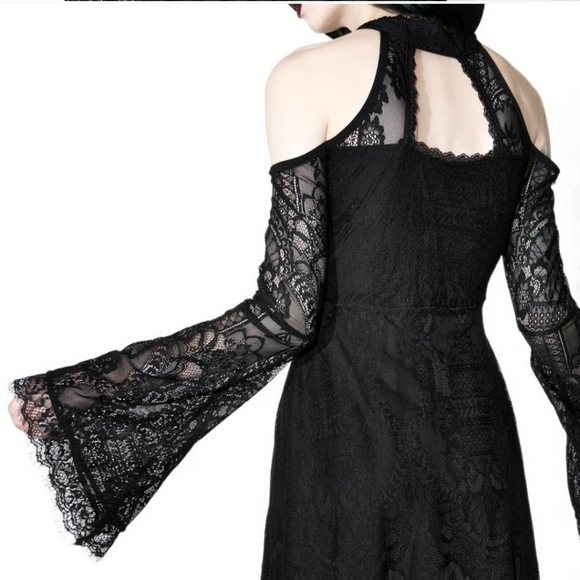 Killstar Bella Morte My Maiden Lace Dress L NWOT - Picture 2 of 3